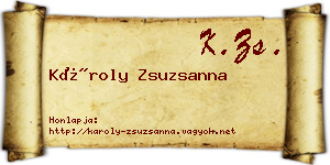 Károly Zsuzsanna névjegykártya